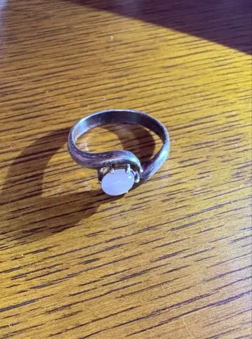 실버 925 스네이크 반지 오팔 14호