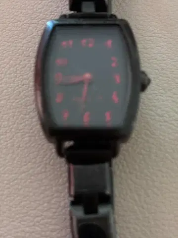 블랙 사각형 수동 와인딩 시계