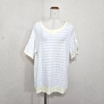 gelato pique 젤라또피케 반팔 룸웨어 보더 화이트 계열