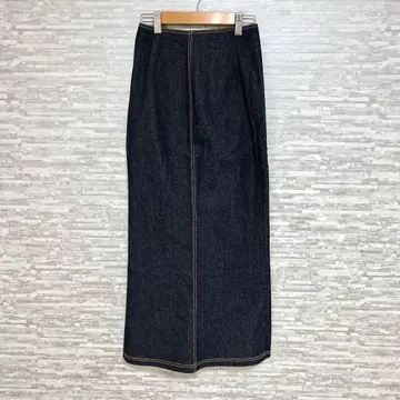 베아트리스 데님 롱 타이트 스커트 인디고 슬릿