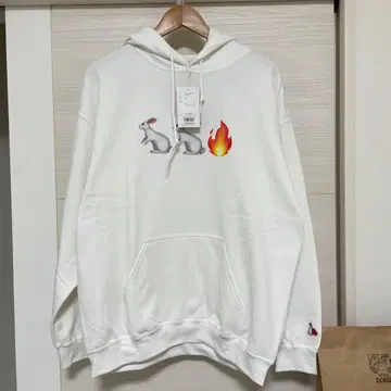 택 포함 FR2 화이트 후드티 M 토끼