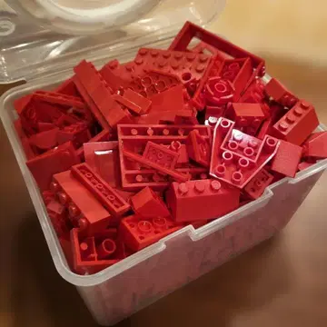 빨간색 LEGO 블록 부품 524g