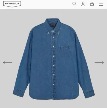 핸드룸 HANDROOM 데님 셔츠 M 사이즈