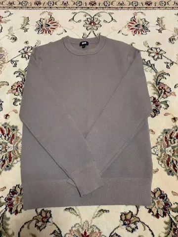 미사용 UNIQLO 워셔블 스트레치 밀라노 리브 크루넥 스웨터