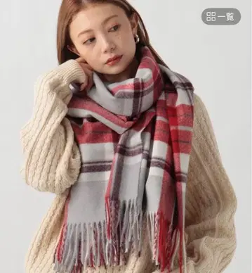 캐시미어 터치 체크 스톨