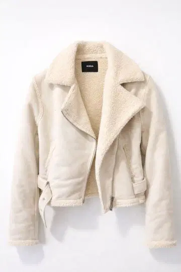 MURUA 보아 무스탕 라이더 자켓 코트