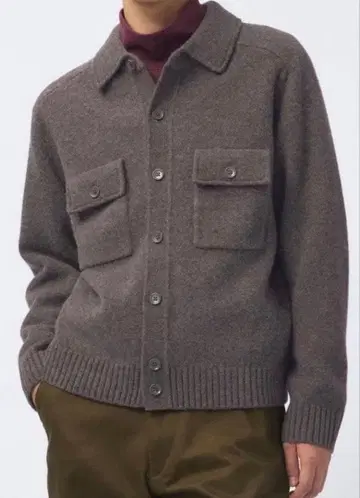 [ 미사용 새상품 ] UNIQLO U 라무 니트 자켓 XL 사이즈 브라운