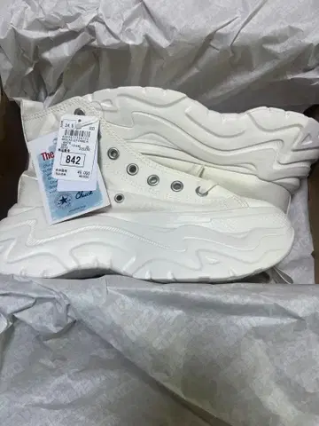 [ 통굽/경량 ] 컨버스 올스타 시티하이크 화이트 24.5cm