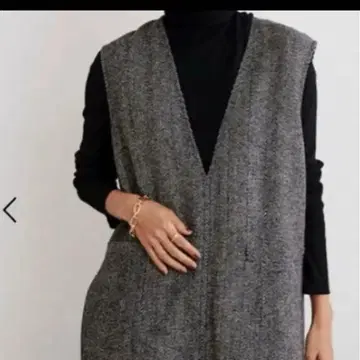 ur's 유어즈 헤링본 베스트 트위드 V넥 M