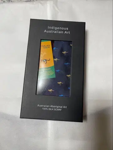 호주 아트 100% 실크 넥타이