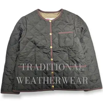 트래디셔널 웨더웨어 아클리 카키 퀼팅 자켓