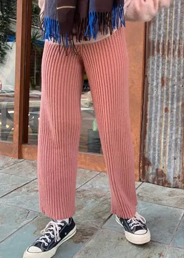 [ Baserange ] MARU PANTS 메리노울 리브 니트 팬츠
