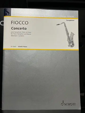 FIOCCO Concerto 색소폰 악보