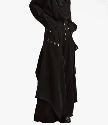 SOUKOUYO 블랙 와이드 팬츠