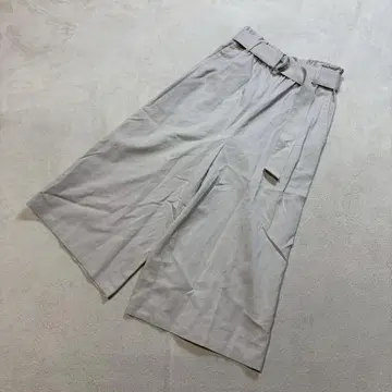 IENA (이에나) 벨트 포함 와이드 팬츠 가우초 팬츠 라이트 베이지