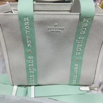 케이트 스페이드 토트백 화이트/민트
