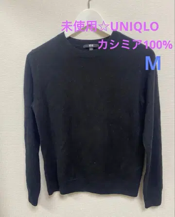 유니클로 캐시미어 크루넥 스웨터 블랙