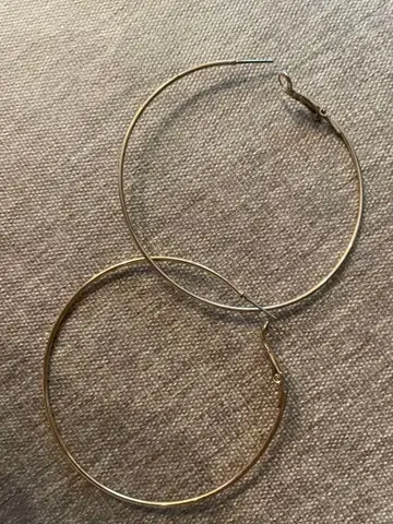 골드 후프 귀걸이 빅 사이즈