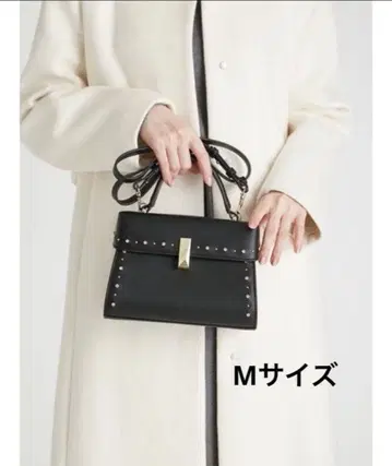 셀포드 비쥬 스터드 미니백 숄더백 블랙 M 사이즈