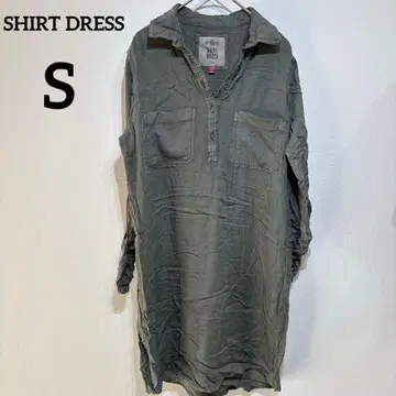 SHIRT DRESS [ S ] 튜닉 상의 얇은 소재 셔츠 레이온