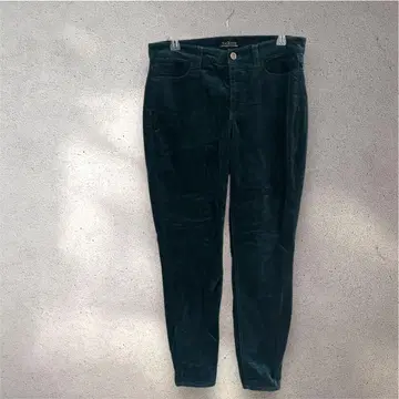 새상품급 TALBOTS 다크 그린 벨로아 스키니 팬츠