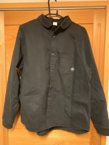 짐 마스터 스트레치 헤링본 스냅 버튼 셔츠 L