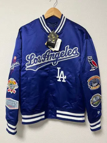 [레어] MLB Dodgers OVO x NEWERA 자켓 BLUE M