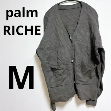 [ M ] palm RICHE 다크 그레이 가디건 긴팔 도톰 두꺼운 원단