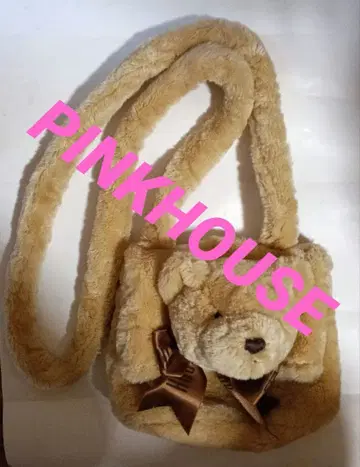 PINK HOUSE 곰 모양 파우치 베이지