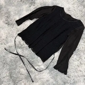 modify 블랙 긴팔 상의 롱티 XS 사이즈