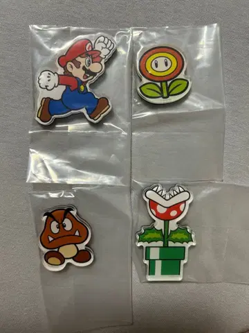 슈퍼 마리오 캐릭터 마그네틱 4종 세트