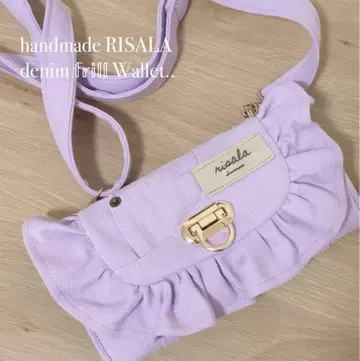 컬러 데님 리메이크 프릴 지갑 숄더