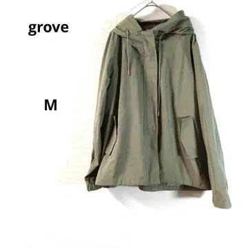 그로브 밀리터리 자켓 후드 부착 올리브 그린 M