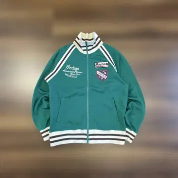 Indian motor cycle 트랙 자켓 그린 XL 자수