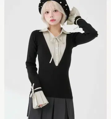 Darich 셔츠 도킹 플리츠 미니 원피스