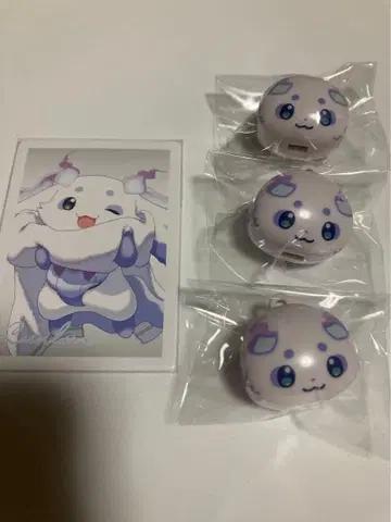 니지산지 빗쿠라타마고 츠무마루 룬룬 카드 1개 키링 3개