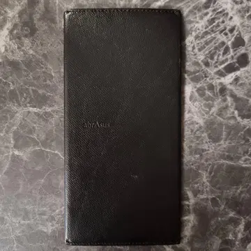 abrAsus 블랙 가죽 장지갑
