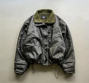 [지저인] 리버서블 PU 가죽 플리스 자켓