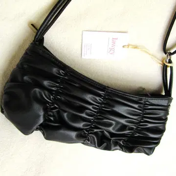 라우지 lawgy 숄더백 블랙 파티백 블랙 셔링