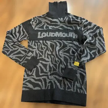 LOUDMOUTH 터틀넥 스웨터 블랙 제브라 여성용 S