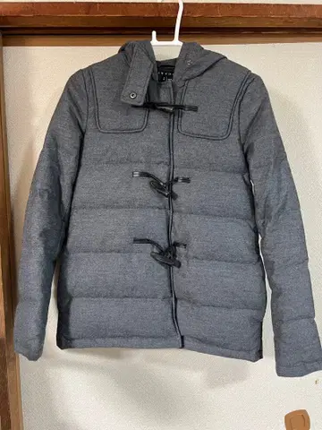 띠어리 다운 더플 코트 그레이 울