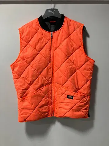 00s 디키즈 퀼팅 베스트 바이커 오렌지 M