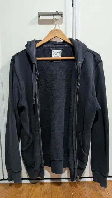 블랙 M 사이즈 집업 후드티