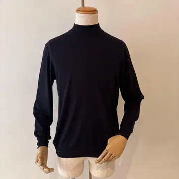 페데리/모크넥 니트/슈퍼 140/다크 네이비/50