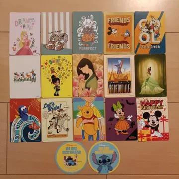 디즈니 스토어 가위바위보 카드 15장 세트