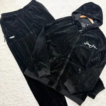 새상품급/XXL 숀 존 벨로아 저리 셋업 빅 로고 자수