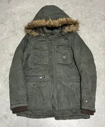 in the attic 탈부착 퍼 포함 충전솜 코튼 모즈 코트 L