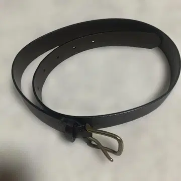 유니클로 다크 브라운 가죽 벨트 골드 버클 M