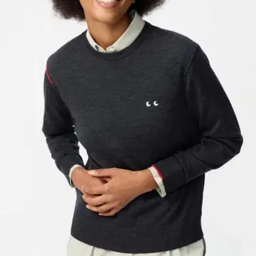 유니클로 안야 힌드마치 메리노 크루넥 스웨터 그레이 l 사이즈