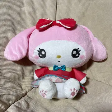 마이멜로디 봉제 인형 약 28cm 산리오 리본 딸기